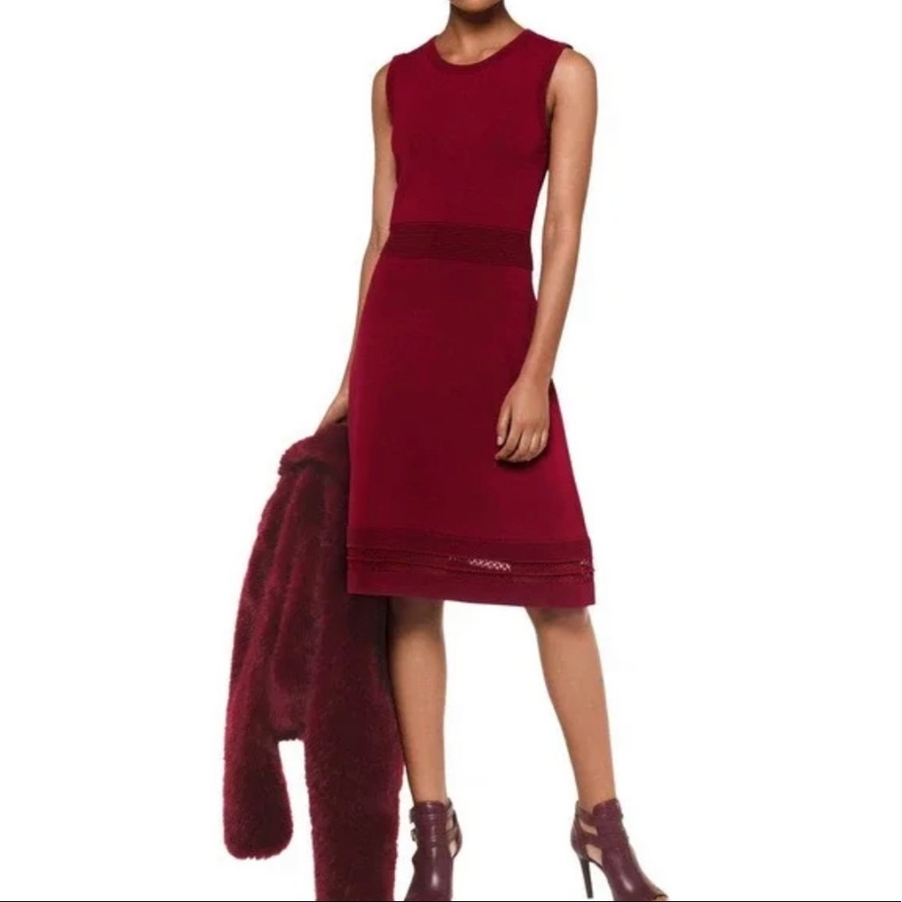 Michael Kors “Ottoman” Fit & Flare Knit Dress Size S